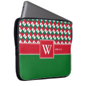 MEXICO Monogram Christlich Scripting Notebook Grün Laptopschutzhülle (Vorne Rechts)