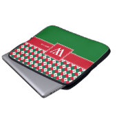 MEXICO Monogram Christlich Scripting Notebook Grün Laptopschutzhülle (Vorne Knopf)