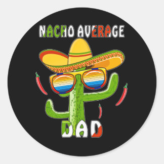 MEXICO NACHO AVERAGE DAD RUNDER AUFKLEBER