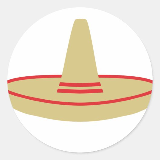 Mexico Party Sombrero Runder Aufkleber (Vorderseite)