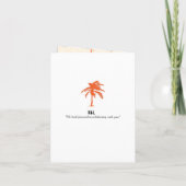 Mexico Passport Palm Tree Wedding Einladung (Rückseite)
