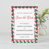 MEXICO Patriotic Custom Celebration Wedding Save The Date (Stehend Vorderseite)