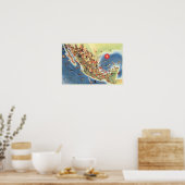 Mexico Pictorial Map von Miguel Gomez Medina Poster (Küche)