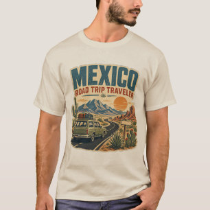 Mexico Roadtrip-Reisender Vintage-Abenteuer-Reise T-Shirt