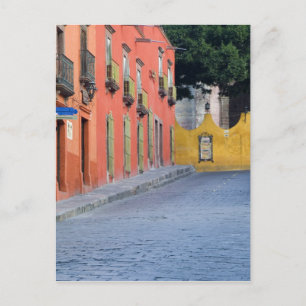Mexico, San Miguel de Allende, Häuser entlang Postkarte