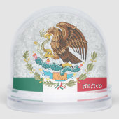 Mexico Snow Globe, Holiday, Mexican Flag Schneekugeln (Vorderseite)