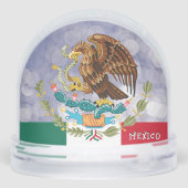 Mexico Snow Globe, Holiday, Mexican Flag Schneekugeln (Rückseite)