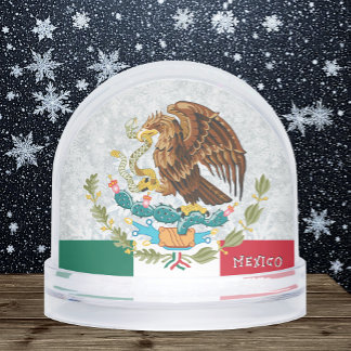 Mexico Snow Globe, Holiday, Mexican Flag Schneekugeln