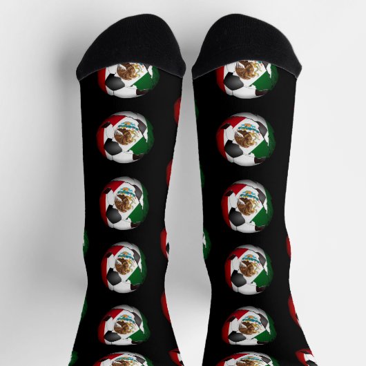 Mexico Soccer Ball Sports Socken (Oben)
