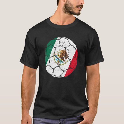 Mexico Soccer Team Apparel 2022 Mexican Ball Flag  T-Shirt (Vorderseite)