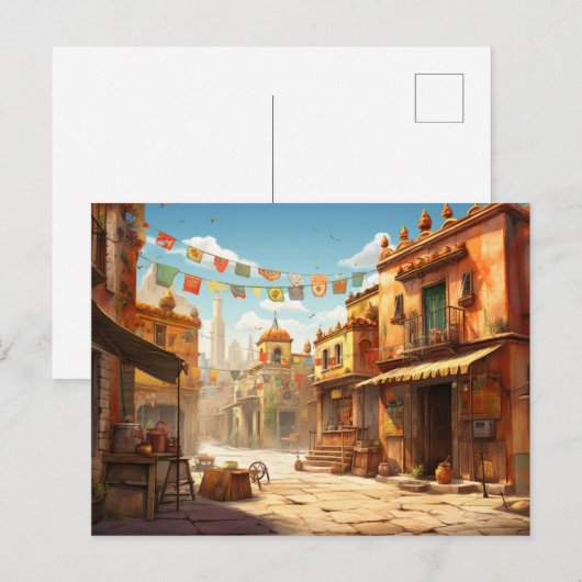 Mexico Streets Postkarte (Vorne/Hinten)