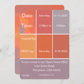 Mexico Sunset Colors Einladung (Vorne/Hinten)