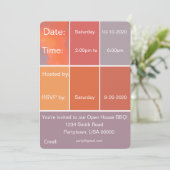 Mexico Sunset Colors Einladung (Stehend Vorderseite)