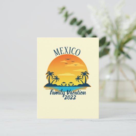 Mexico Vacation 2021 Reisegruppe Matching Postkarte (Stehend Vorderseite)