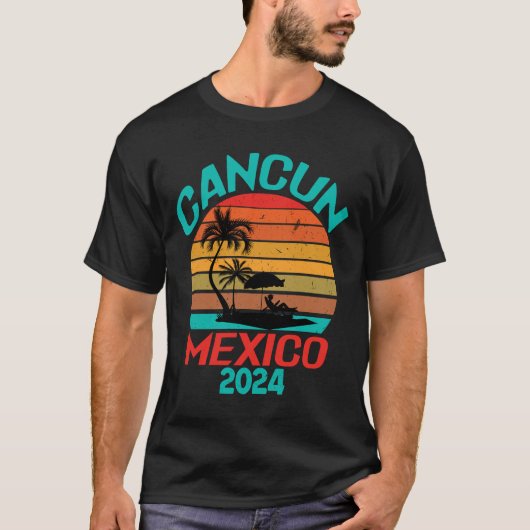 Mexico Vacation 2024, Cancun Mexico 2024 Souvenir T-Shirt (Vorderseite)