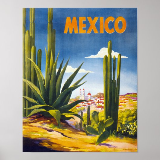 Mexico Vintage Poster wiederhergestellt (Vorne)
