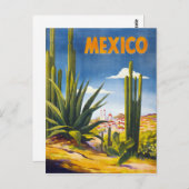 Mexico Vintage Poster wiederhergestellt Postkarte (Vorne/Hinten)