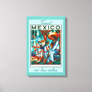 Mexico Vintage Travel Leinwanddruck
