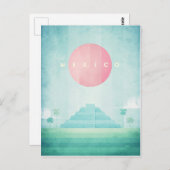 Mexico Vintage Travel Poster - Art Postkarte (Vorne/Hinten)