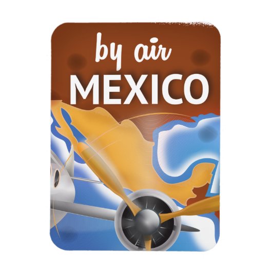 Mexico Vintage Travel Poster Magnet (Vertikal)
