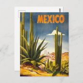 Mexico Vintage Travel Postkarte (Vorne/Hinten)