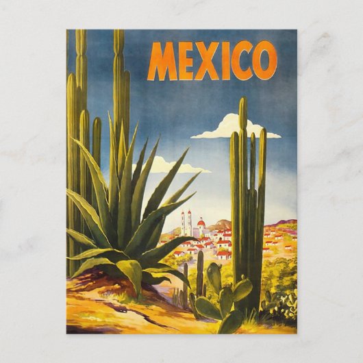 Mexico Vintage Travel Postkarte (Vorderseite)