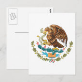mexico-Wappen Postkarte (Vorne/Hinten)