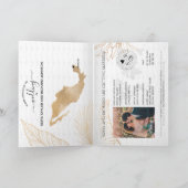 Mexico Wedding Destination Passport World Map Inv Einladung (Innenseite)
