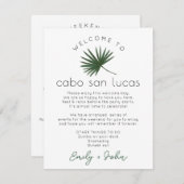 Mexico Wedding Welcome Bag Tour Mitteilungskarte (Vorne/Hinten)
