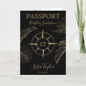 Mexico World Map Birthday Passport Einladung (Vorderseite)