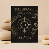 Mexico World Map Birthday Passport Einladung