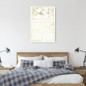 Mexico World One World Map Leinwanddruck (Insitu (Schlafzimmer))