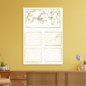 Mexico World One World Map Leinwanddruck (Insitu (Wohnzimmer))