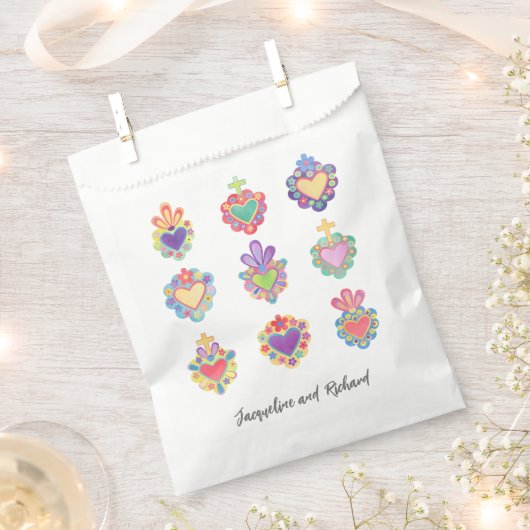 MEXIKAN SACRED HEARTS GESCHENKTÜTCHEN (Ausgeschnitten)