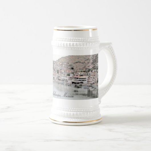 Mexikaner Cerveza Bierglas (VorderseiteRechts)