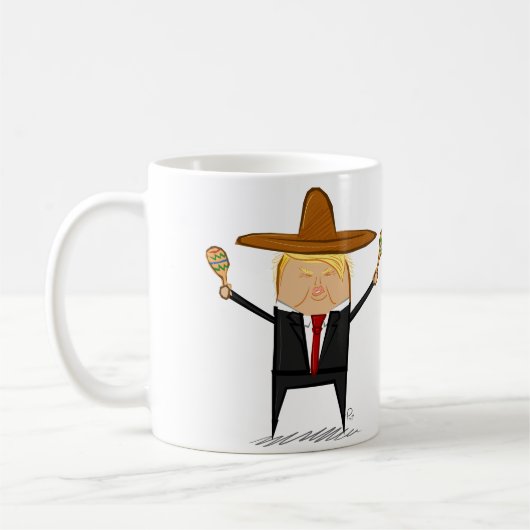 Mexikaner-Donald- TrumpTasse Kaffeetasse (Links)