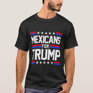 Mexikaner für Trump 2024 Mexiko Freundschaftsflagg T-Shirt