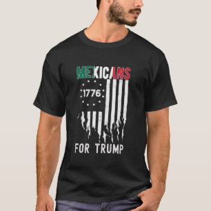 Mexikaner für Trump 2024 Mexiko Freundschaftsflagg T-Shirt
