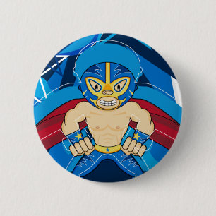Mexikaner Luchador Ringkämpfer-Knopf Button