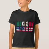 Mexikaner 'Merican Flaggen - Mexiko-Amerikaner T-Shirt (Vorderseite)