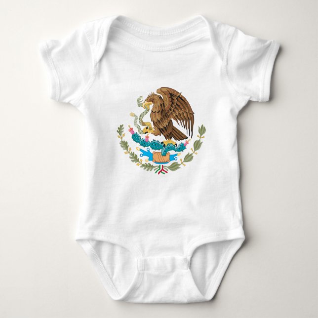 Mexikaner-Mexiko-Flagge Baby Strampler (Vorderseite)