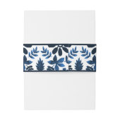 Mexikaner Otomi Hochzeits-Einladungs-Band - Marine Einladungsbanderole (Rückseitenbeispiel)