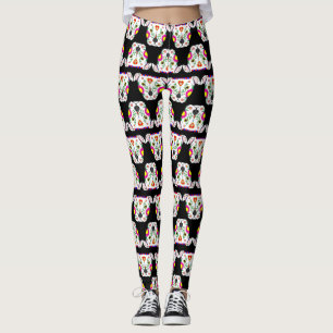 Mexikaner Pitbull Muster-Schwarzes Leggings
