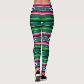 Mexikaner Sarape Muster Leggings (Rückseite)