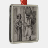 Mexikaner Tortillera und Stroh-Matten-Verkäufer Silbernes Ornament (Rechts)