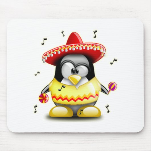 Mexikaner Tux Mousepad (Vorne)