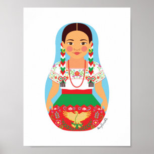 Mexikanerin, China Poblana Matryoshka Poster