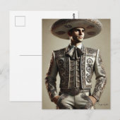 Mexikanerin in Charro Costume Postkarte (Vorne/Hinten)