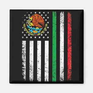 Mexikanisch amerikanische Flagge mexikanische Wurz Magnet