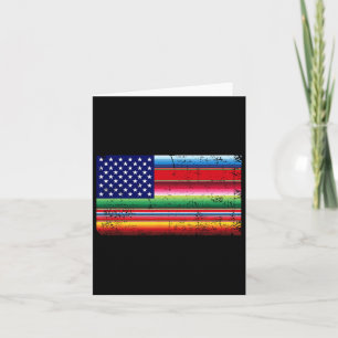 Mexikanisch-amerikanische Flagge USA Serape Cinco  Karte
